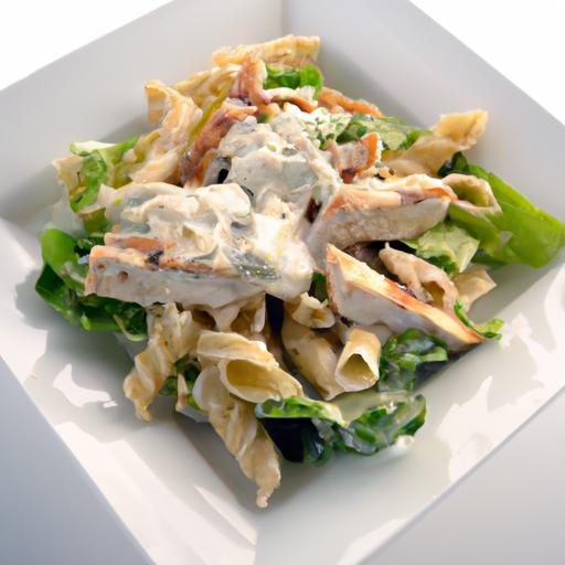 Twist on Tradition: Chicken Caesar Salad meets Pasta Delight