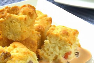 Hearty Biscuits and Gravy Breakfast Casserole Delight