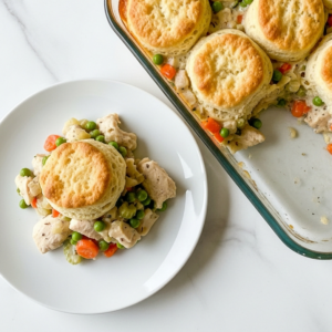 Cozy Up: Ultimate Chicken Pot Pie Casserole with Biscuits
