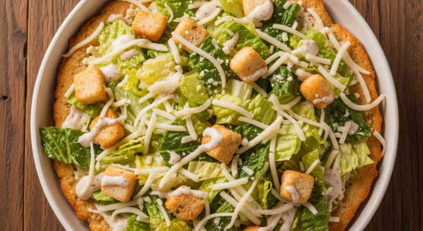 Chicken Crust Caesar Salad Pizza: A Flavorful Revolution