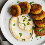 Crisp Middle Eastern Falafel Paired with Creamy Tahini Sauce