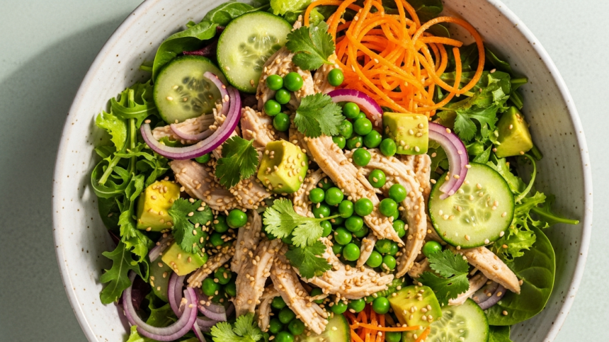 Crunchy Wasabi Pea Chicken Salad: A Zesty Twist to Try