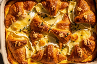 Flaky French Croissant and Brie Casserole: A Cozy Classic