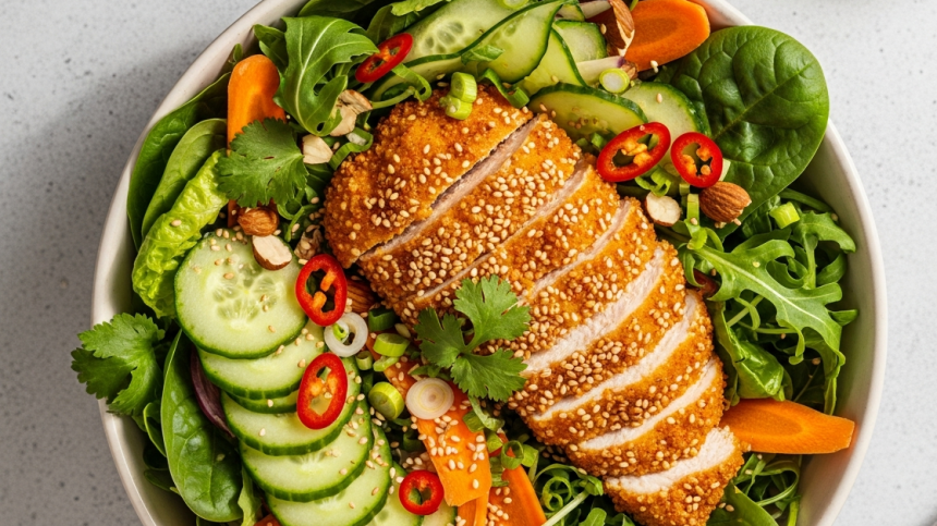 Crunchy Sesame Seed Chicken Salad: A Flavorful Delight
