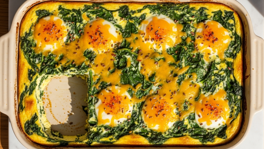 Spinach and Egg Casserole: A Nutritious Morning Delight
