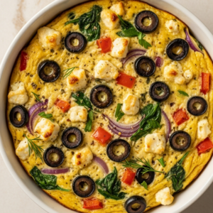 Mediterranean Feta & Olive Egg Casserole: Flavorful Brunch Delight