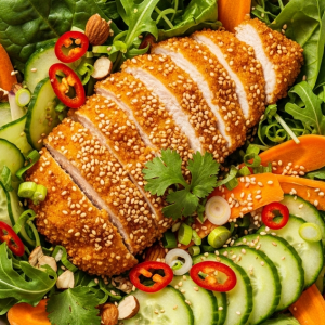 Crunchy Sesame Seed Chicken Salad: A Flavorful Delight