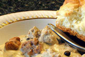 Hearty Sausage Biscuit & Gravy Casserole Recipe Delight