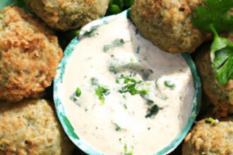 Crisp Middle Eastern Falafel Paired with Creamy Tahini Sauce