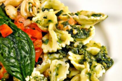Fresh & Zesty Tortellini Pasta Salad with Vibrant Pesto Flair