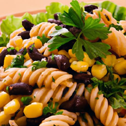Vibrant Black Bean Pasta Salad with Corn & Fresh Cilantro