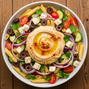 Mediterranean Hummus Pasta Salad: A Flavorful Twist