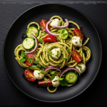 Fresh & Flavorful Almond Flour Pasta Salad with Zesty Pesto