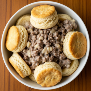 Hearty Biscuits and Gravy Casserole: A Comfort Breakfast Delight