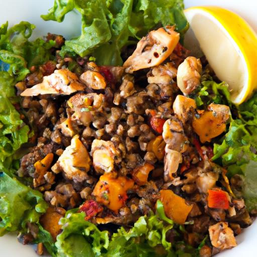 Mediterranean Warm Lentil Chicken salad: A Nutritious Delight