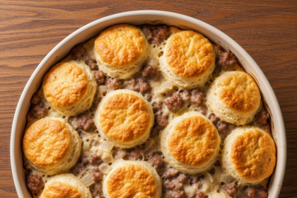 Hearty Biscuits and Gravy Casserole: A Comfort Breakfast Delight