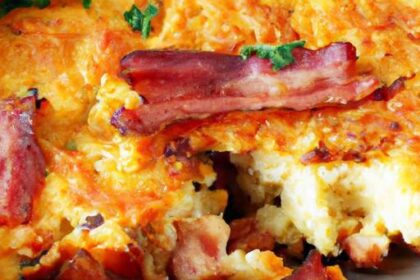 Ultimate Cheesy Bacon & Egg Casserole: Breakfast Bliss!