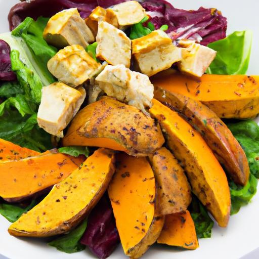 Hearty Roasted Sweet Potato & Chicken Salad Recipe Delight