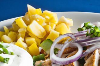 Spicy Warm Buffalo Chicken & Blue Cheese Salad Delight