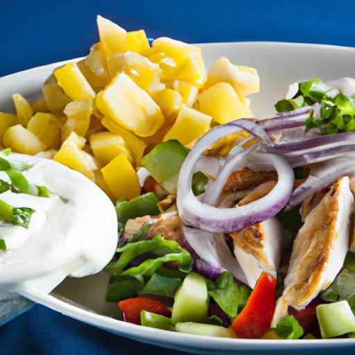 Spicy Warm Buffalo Chicken & Blue Cheese Salad Delight