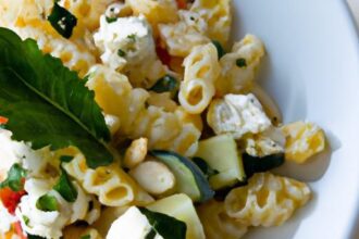 Fresh and Flavorful: Pasta Salad with Creamy Feta Cheese