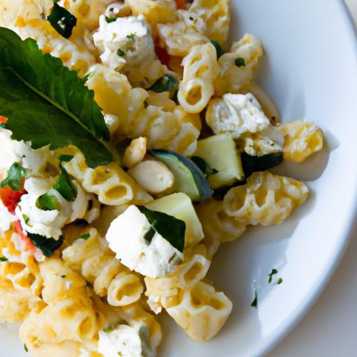 Fresh and Flavorful: Pasta Salad with Creamy Feta Cheese