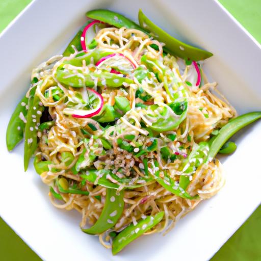 Refreshing Edamame Noodle Salad with Zesty Sesame Dressing