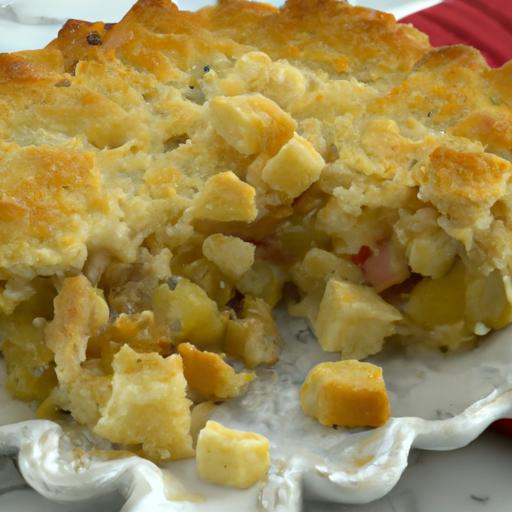 Hearty Chicken Pot‌ Pie ‍Casserole‍ Topped with Golden Biscuits