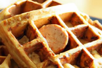 A Hearty Twist: Savory Waffle and Sausage Bake Recipe