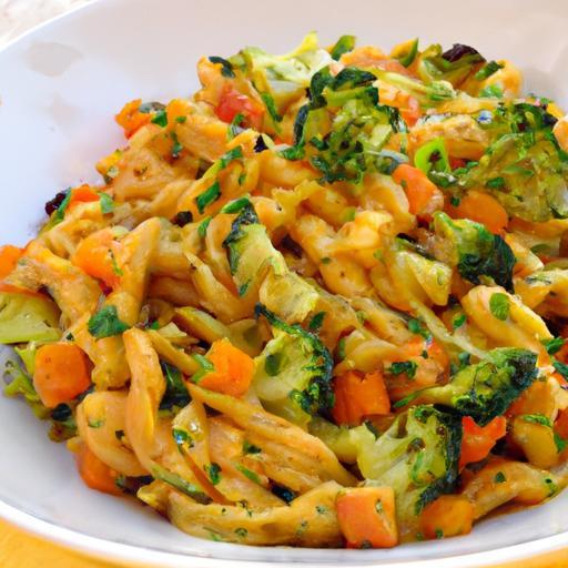 Wholesome Sweet Potato Pasta Salad with Zesty Maple Dressing