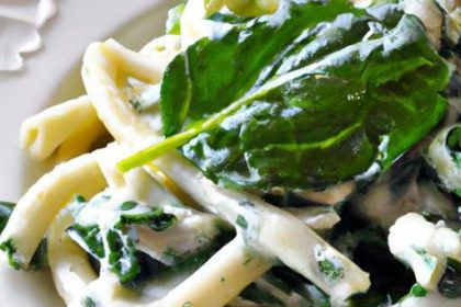 Creamy Spinach Pasta Delight: A Simple Gourmet Recipe