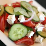 Fresh Flavors Unveiled: Tomato, Cucumber & Feta Salad