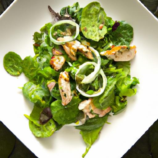 Nourish Your Day: Warm Spinach & Grilled Chicken Salad Delight