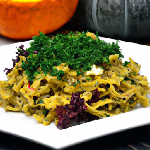 Twist Your Tastebuds: Spaghetti squash & Kale Pasta Salad