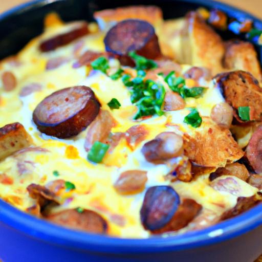 Hearty English Breakfast Casserole with Sausage ⁤& Beans