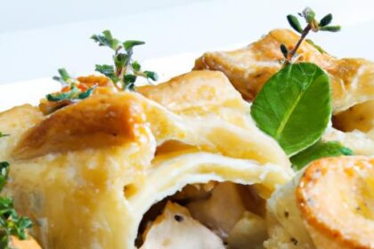 Golden Layers: Exploring French Croissant and Brie Casserole