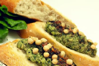 Crunchy Baguette Meets Zesty Olive Tapenade Delight