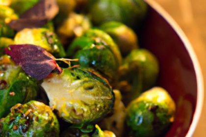 Savory Roasted Brussels Sprouts Drizzled with Balsamic Glaze