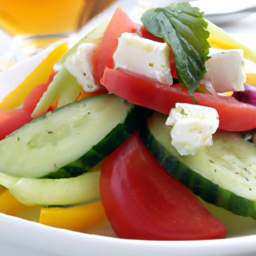 Fresh Twist:⁣ tomato, Cucumber & Feta salad Delight