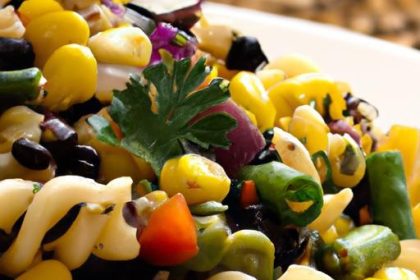Zesty Black Bean Pasta Salad with Corn & Fresh Cilantro