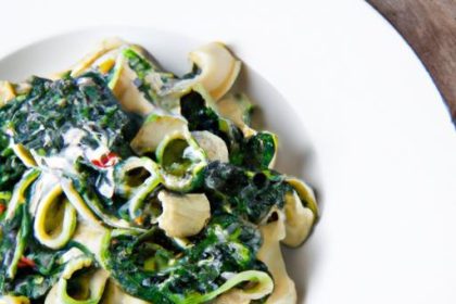 Velvety Cream and Spinach Pasta: A Lush Green Delight