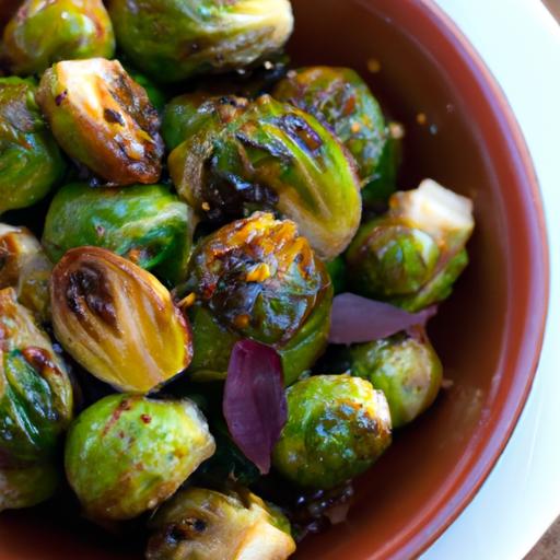 savory Roasted Brussels Sprouts ​Drizzled with Balsamic Glaze